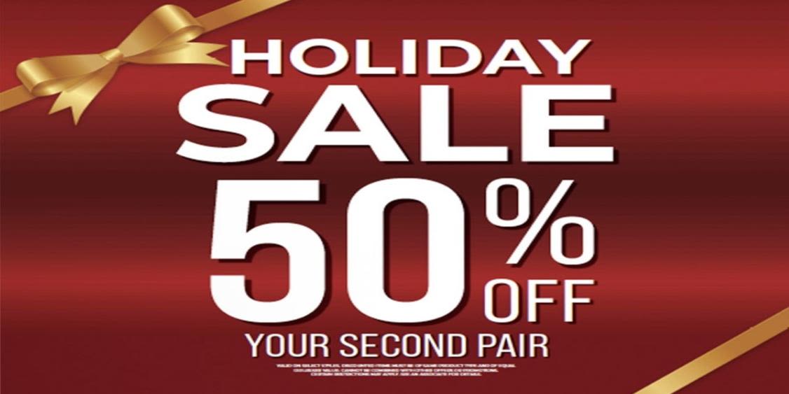 Holiday Sale 50% Your Second Pair