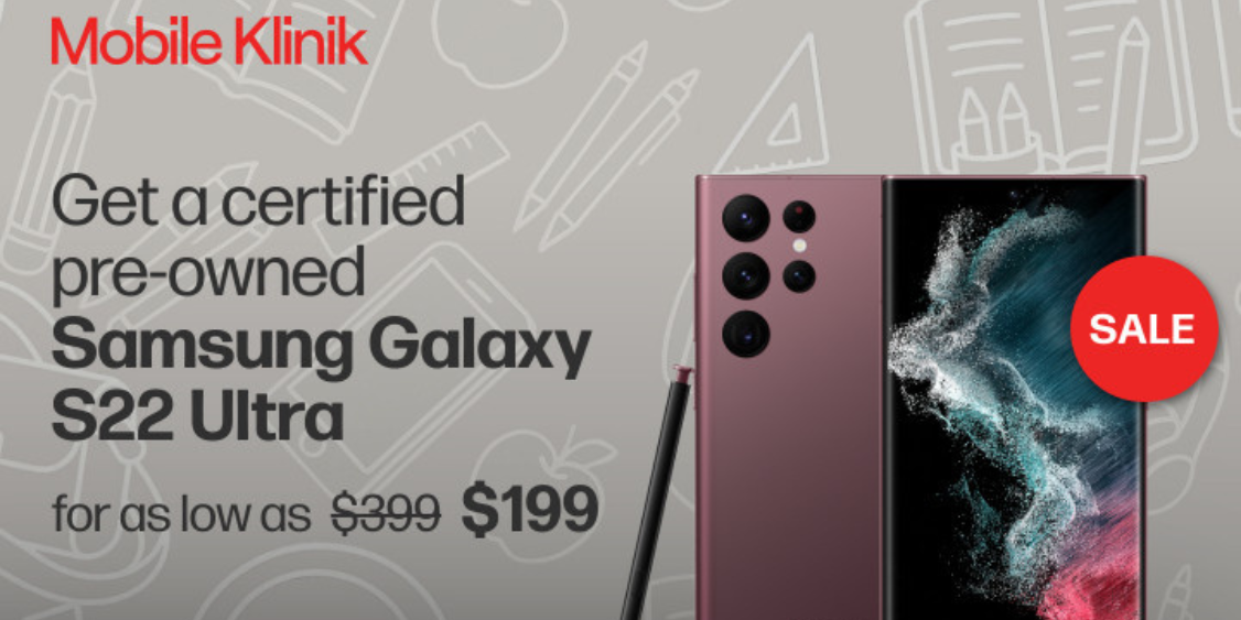 Get a certified pre-owned Samsung Galaxy S22 Ultra for as low as $199