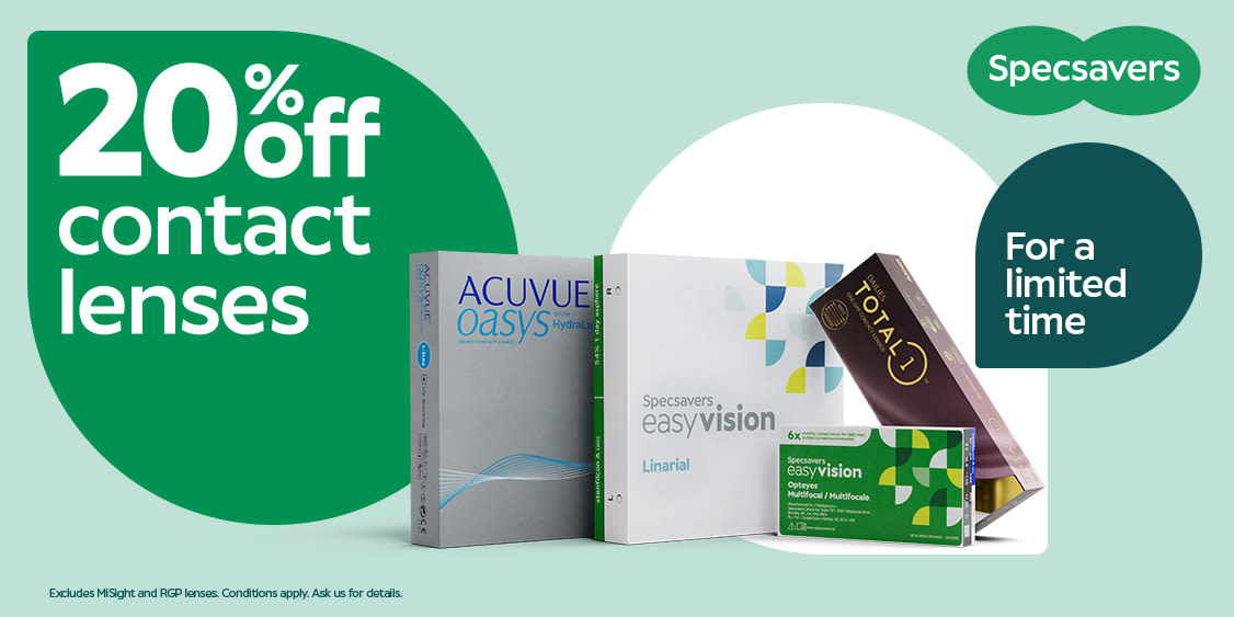 20% off Contact Lenses