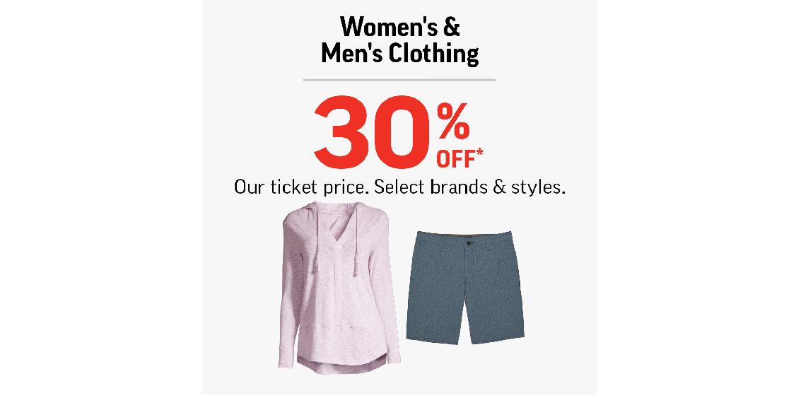 Women’s & Men’s Athletic Clothing Up To 30% Off!