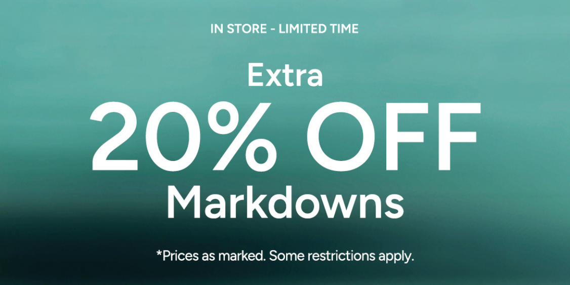 Extra 20% Off Markdowns #ardenelove