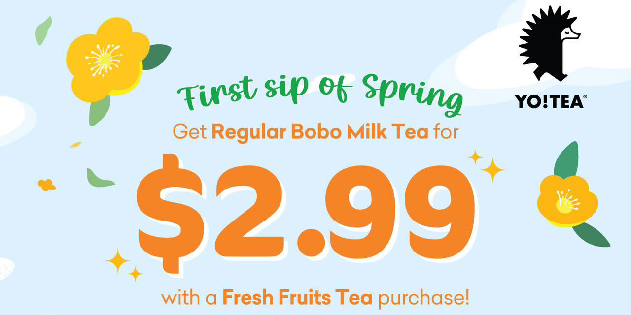 Get Bobo Milk Tea for $2.99!!