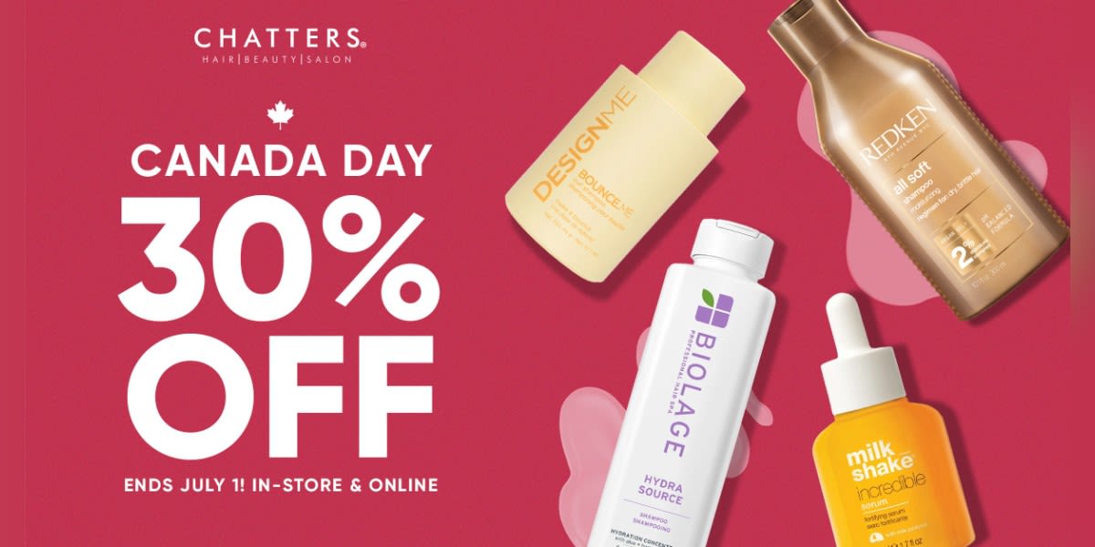 Celebrate Canada Day at Chatters with 30% off