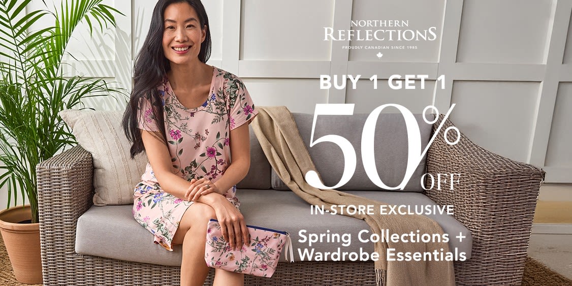 Mother’s Day gifting starts here 💐 Enjoy Buy 1, Get 1 50% Off in-store at Northern Reflections—plus receive a free gift with purchase of $100+. The perfect moment to find something she’ll love (or treat yourself, too). April 30 – May 10