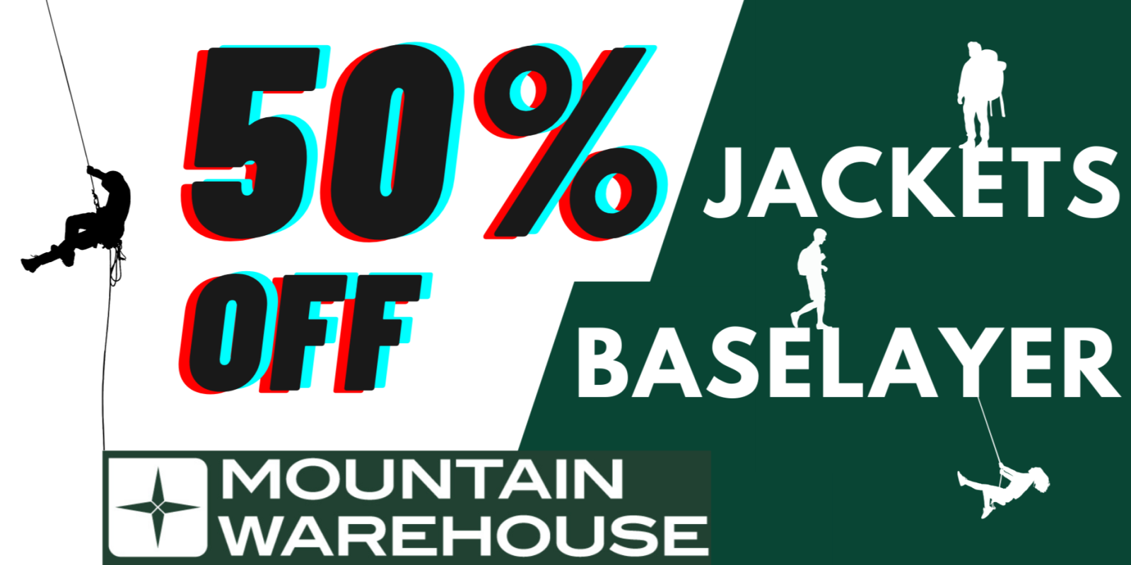 50% OFF Jackets and Base Layers + SPECIAL Deals