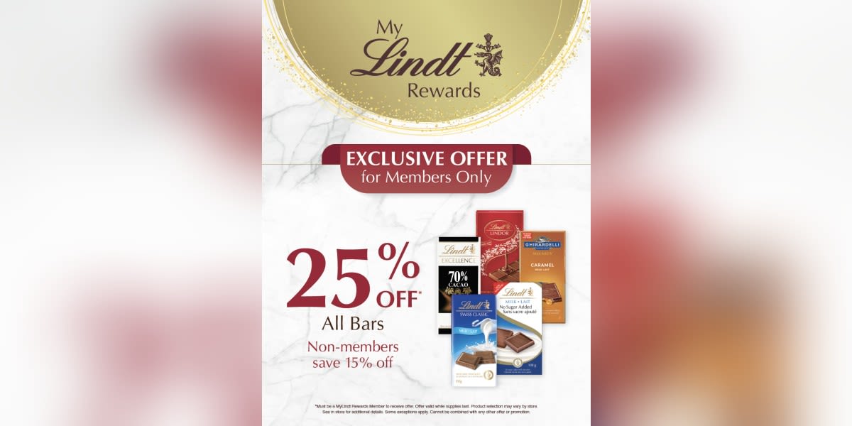 Members save 25% off bars!