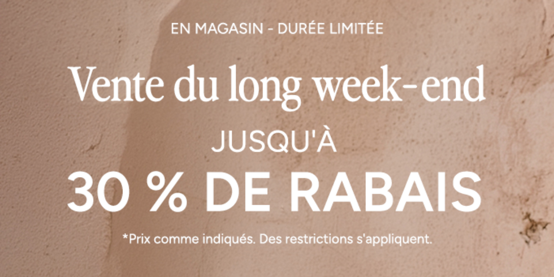 Vente du long week-end #ardenelove