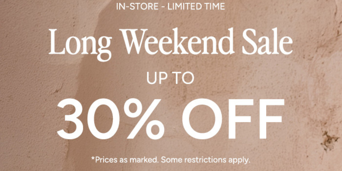 Long Weekend Sale #ardenelove