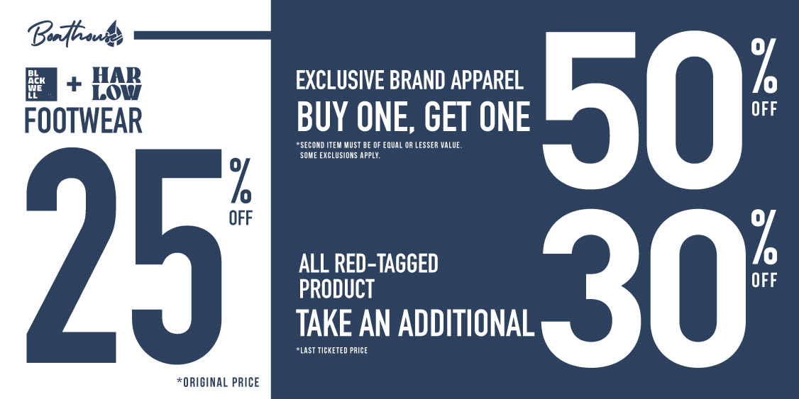 30% off on the red tags !