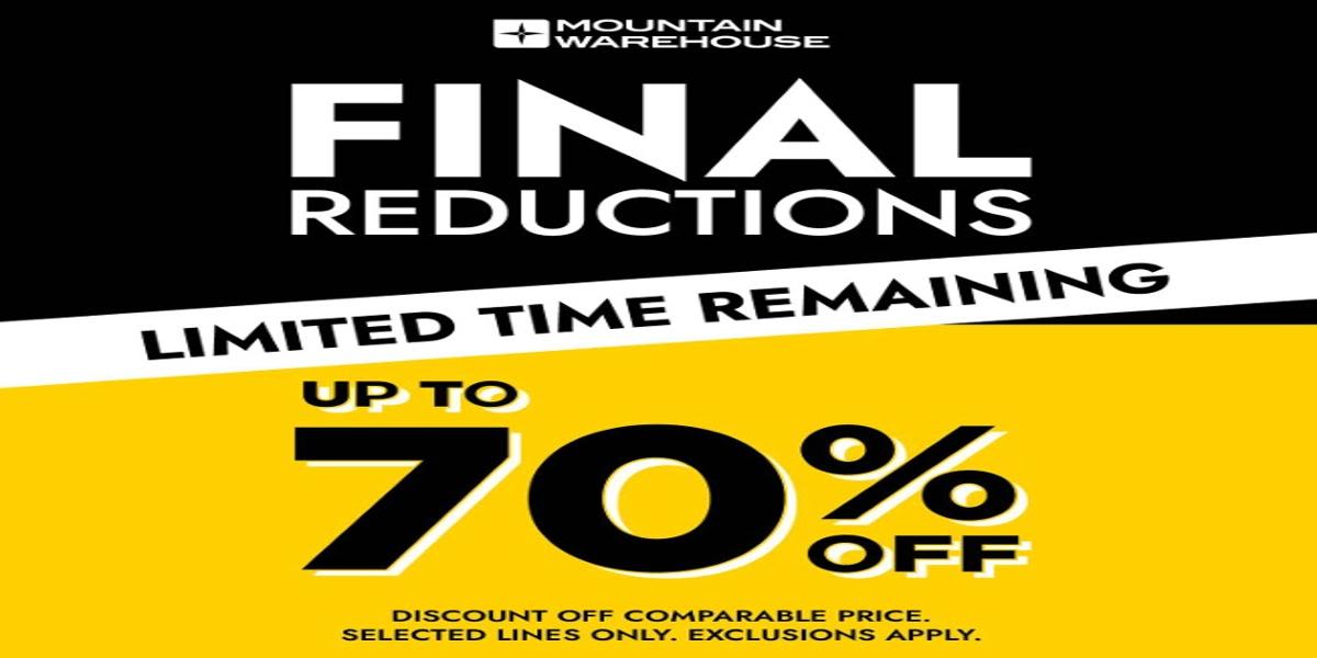 Final Reductions' UPTO 70% 