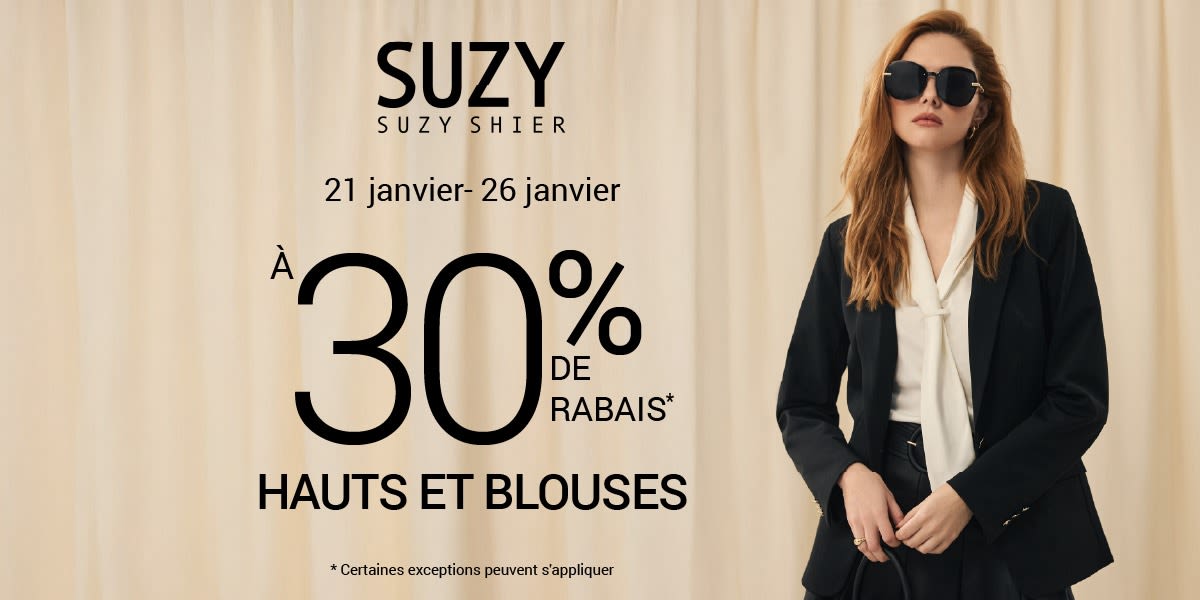 Nouveauté : hauts à 30 % de rabais