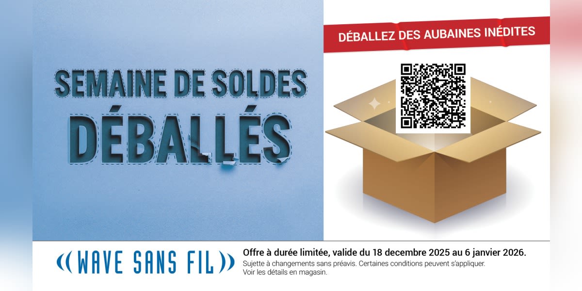 SEMAINE DE SOLDES DÉBALLÉS