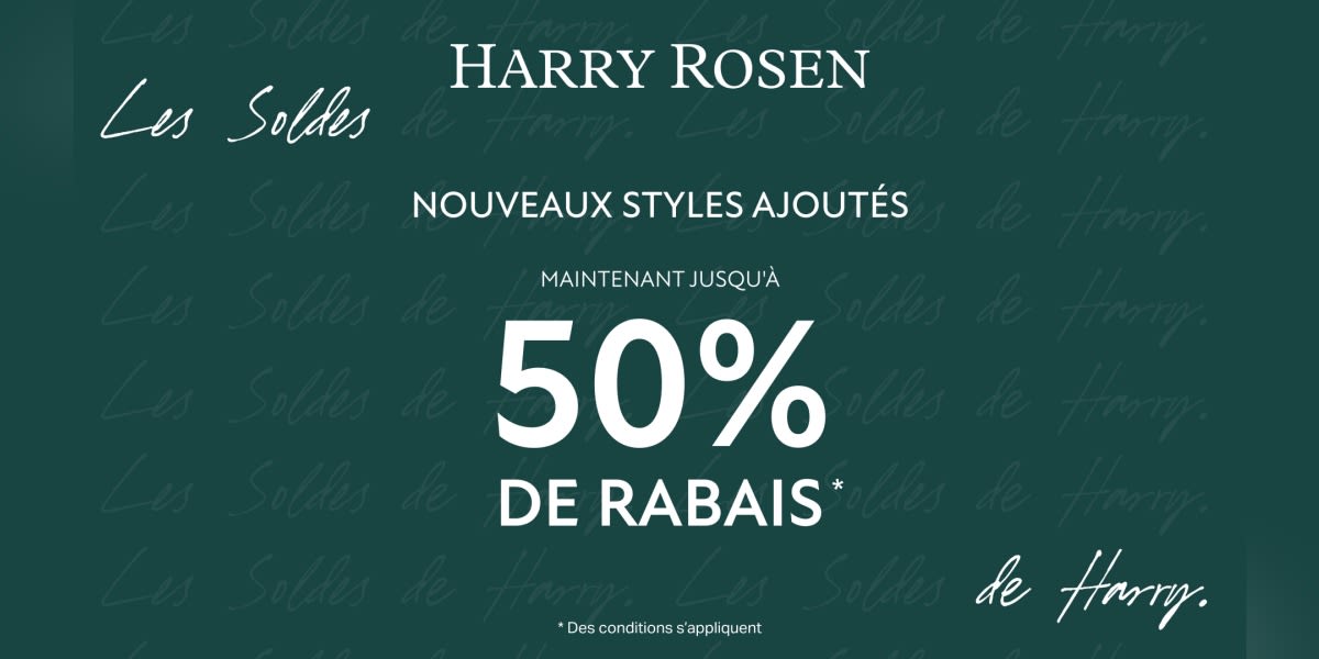 JUSQU’À 50 % DE RABAIS