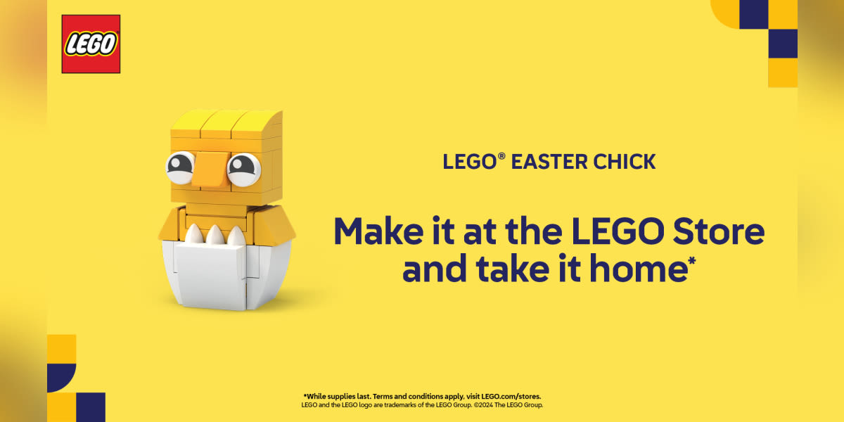 Build a LEGO® Easter Chick and take it home with you!