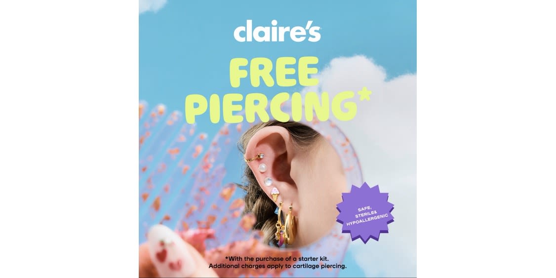 Claire's - Free Ear & Nose Piercing*