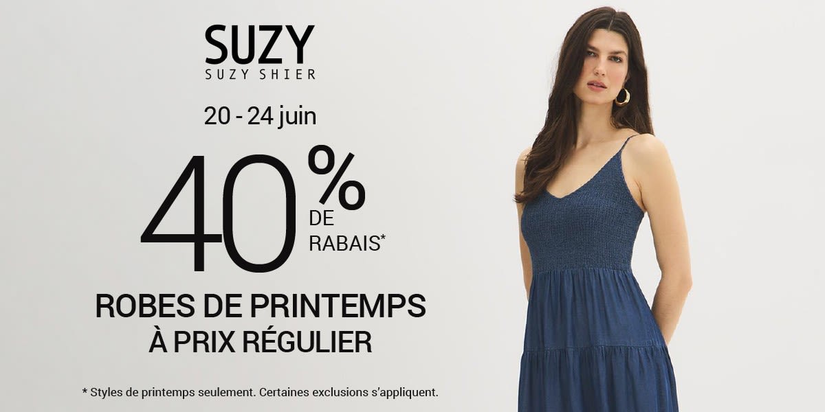 40 % sur les robes de printemps