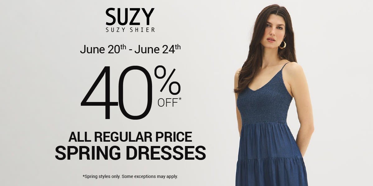 40% off Spring Dresses