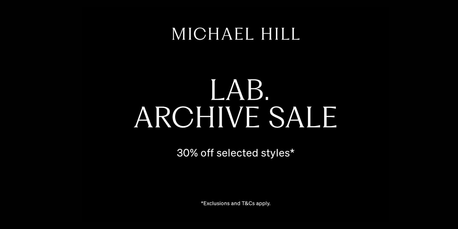 30%* off selected LAB.