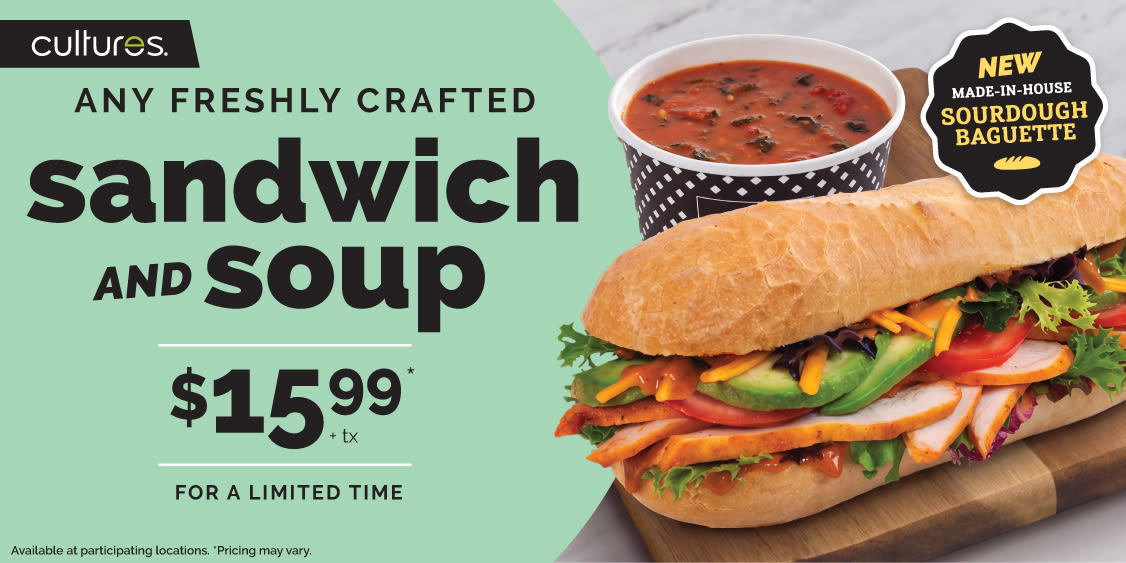 Lunch Just Got Better: Soup + Sandwich for $15.99! 🥣🥖