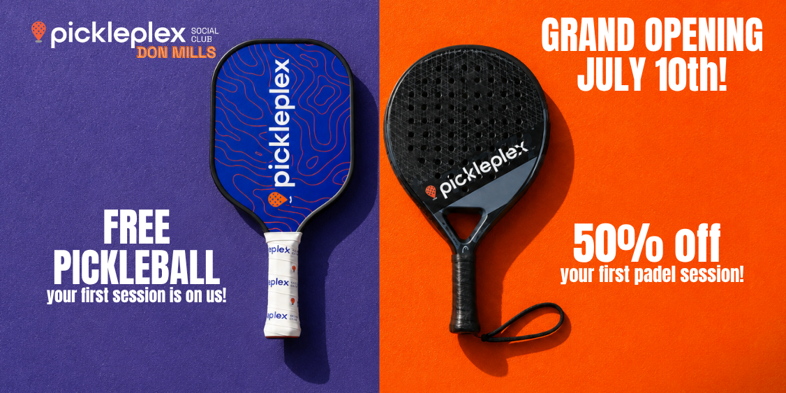 Get in the game with FREE Pickleball! 50% off Padel!