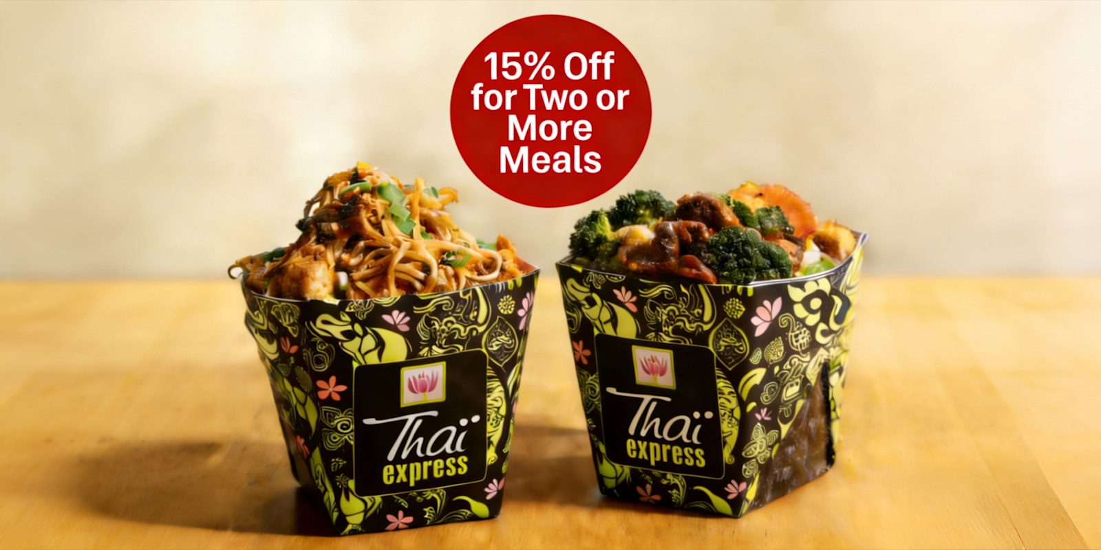 Enjoy 15% off Two or More Meals