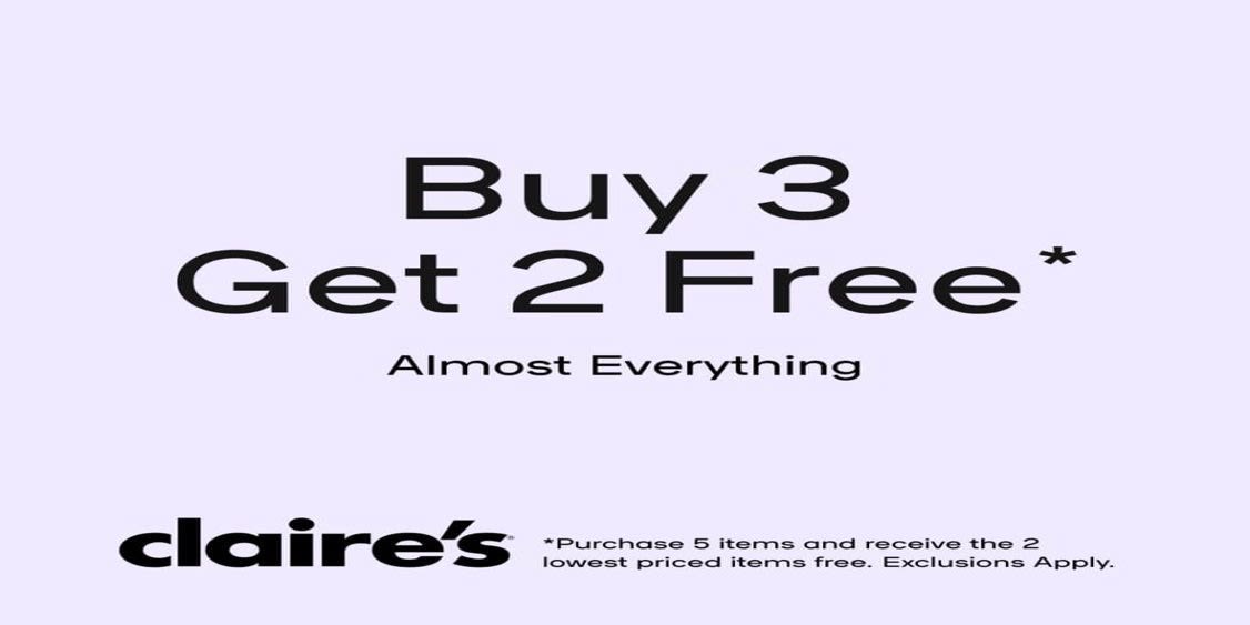 Claire's - Buy 3 Get 2 Free