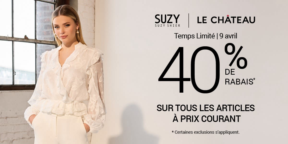 Pièces intemporelles à 40 % de rabais