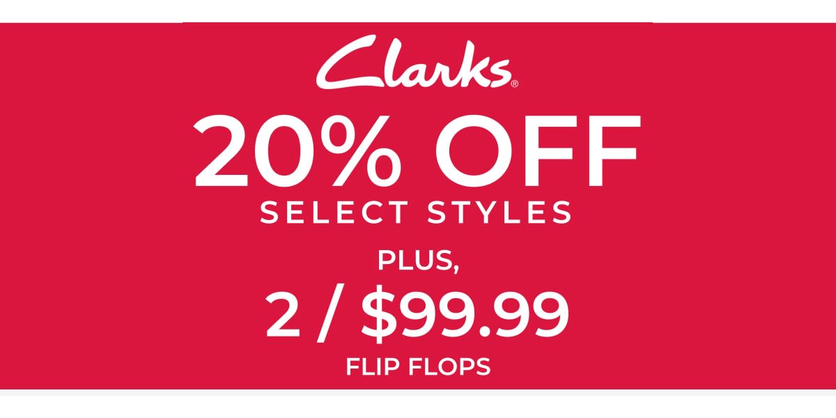 20% Off Select Styles