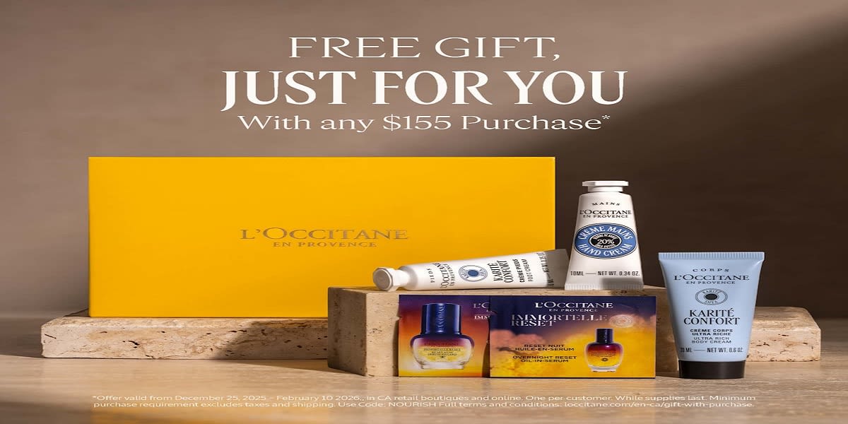 Shea Glow-Up at L’OCCITANE & Free Gift With Any $155 purchase 