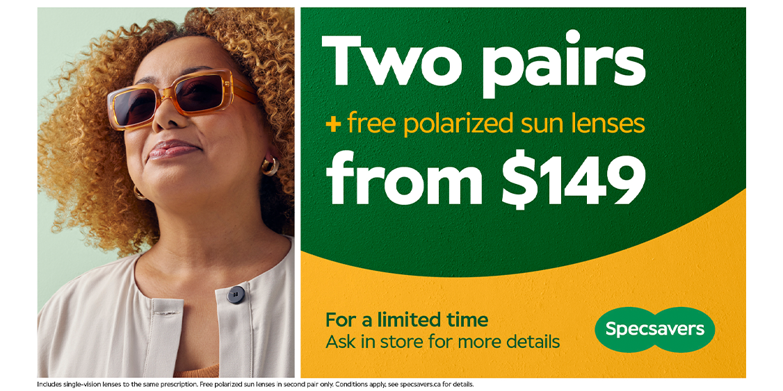 Two pairs from $149 + free polarized sun lenses