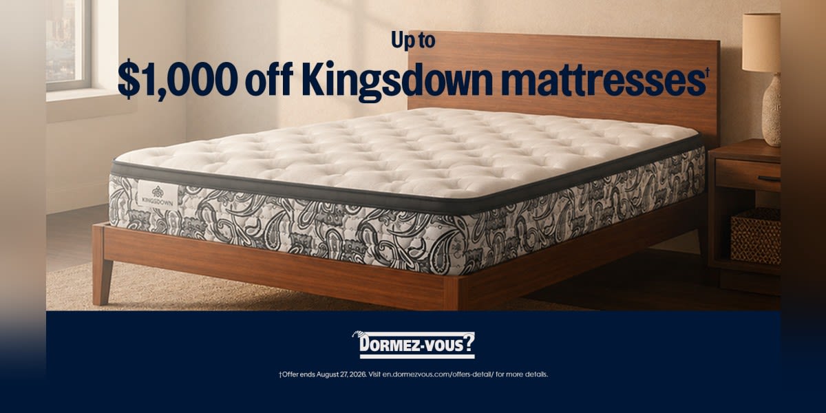 Up to $1,000 off Kingsdown Mattresses*