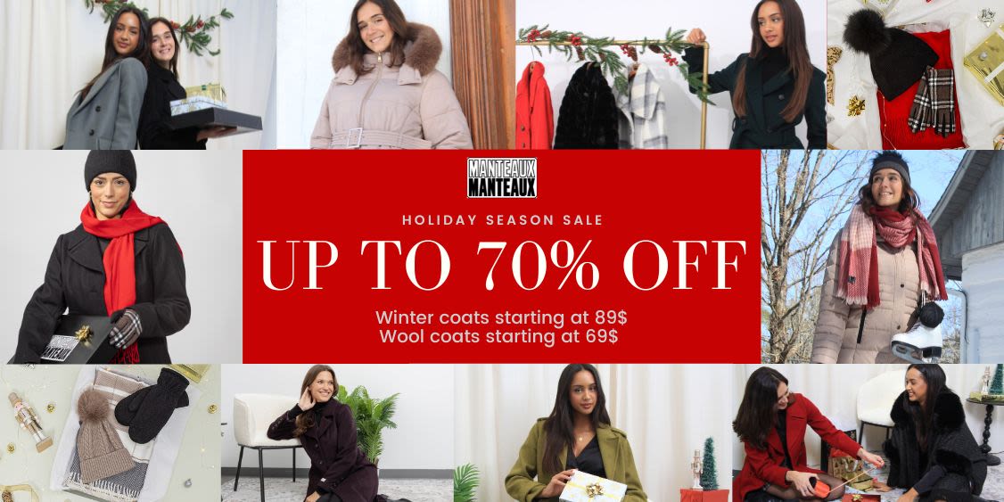 Up To 70% Off Holiday Season Sale Manteaux Manteaux