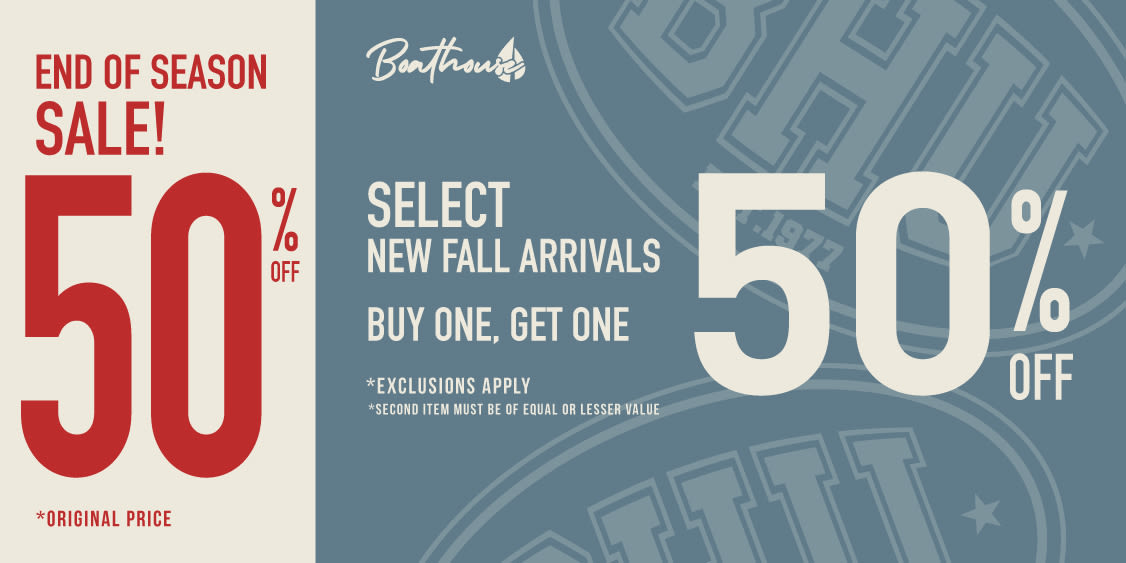 New fall arrivals / end of season sale 
