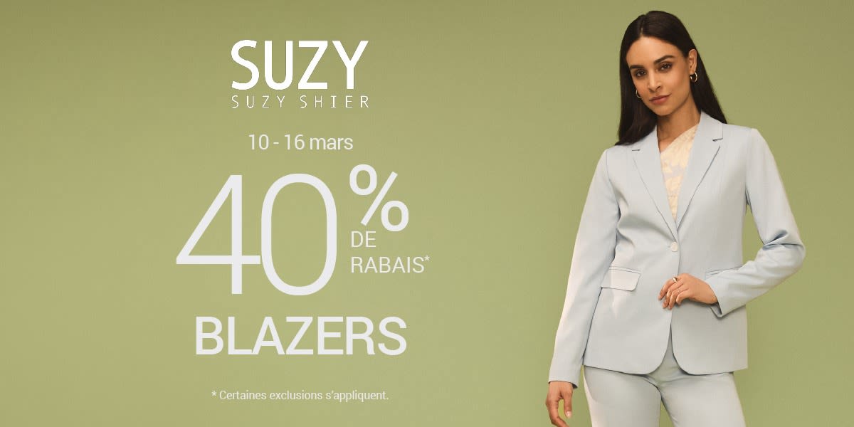 40 % de rabais sur une sélection de styles