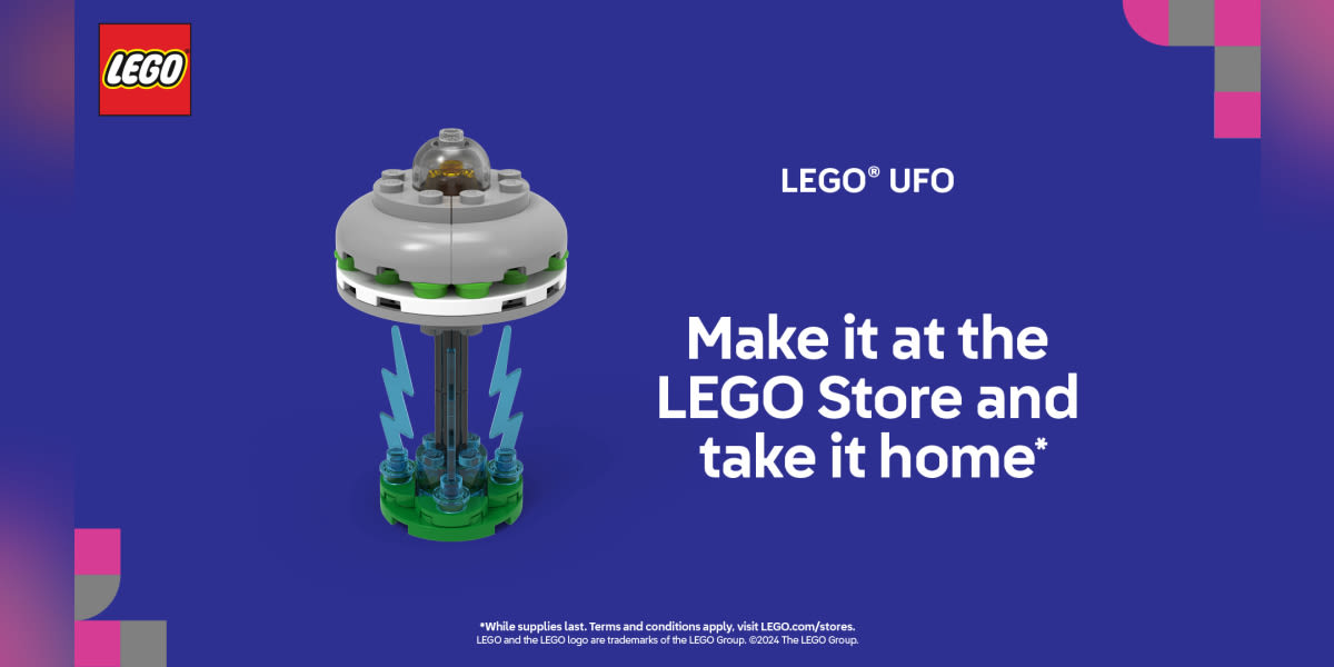 Build a LEGO® UFO and take it home with you!