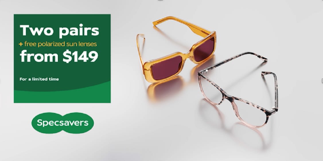 Two pairs from $149 + Free polarized Sun Lenses