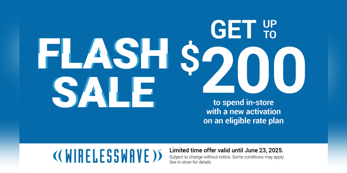 Flash Sale: Get up to $200 to spend in-store*