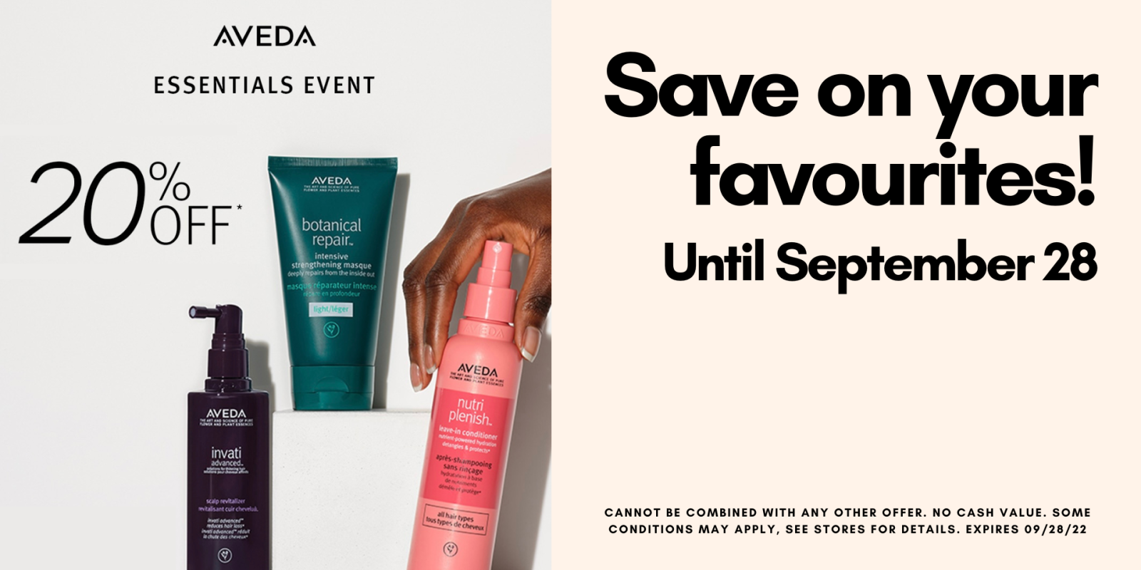 Save 20% off Aveda Essentials!