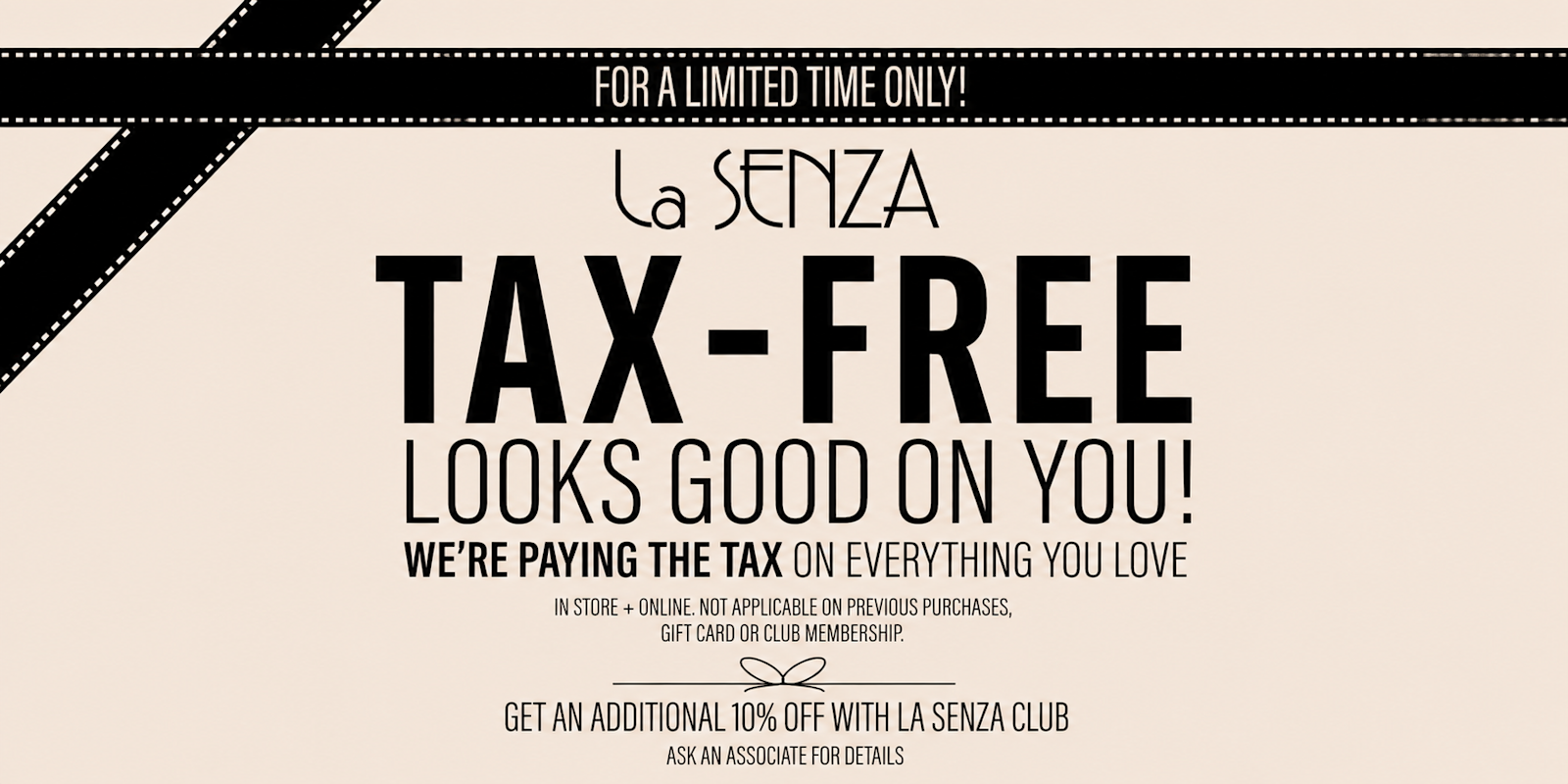 TAX-FREE WEEKEND AT LA SENZA