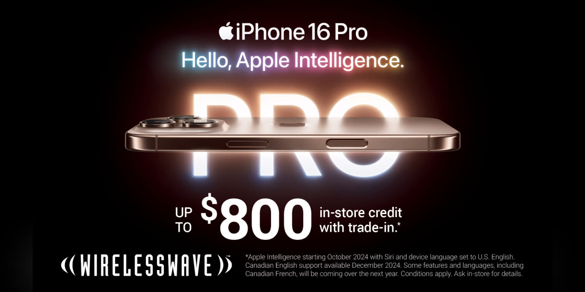 Get up to $800 in-store credit with trade-in for iPhone 16*