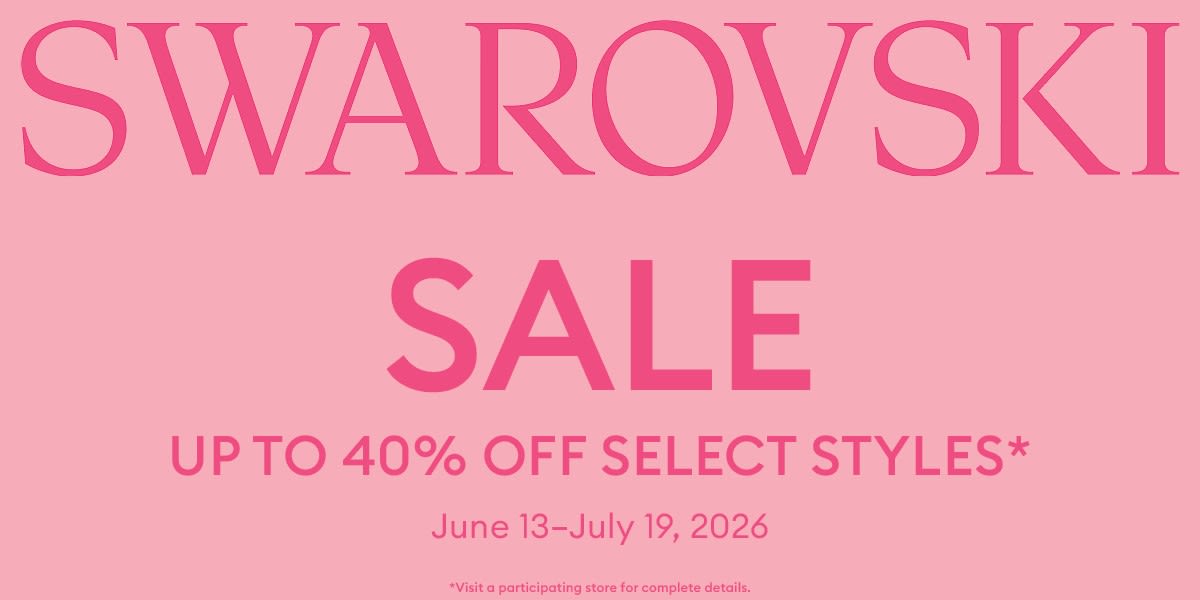 Swarovski up to 40% off selected styles !