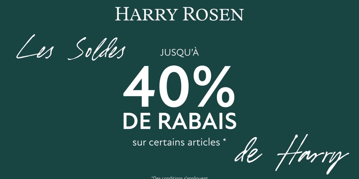 JUSQU’À 40 % DE RABAIS