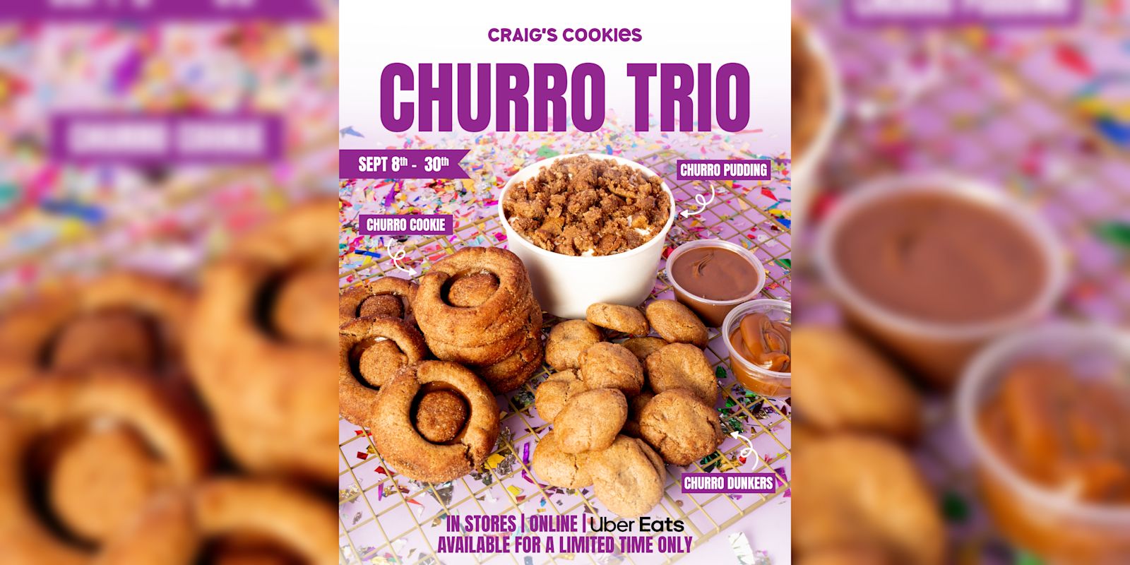 Craigs Cookies - Churro Trio!