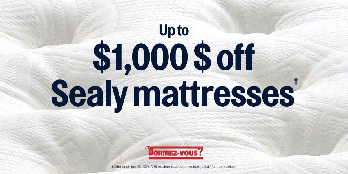 Get up to $1000 off Sealy