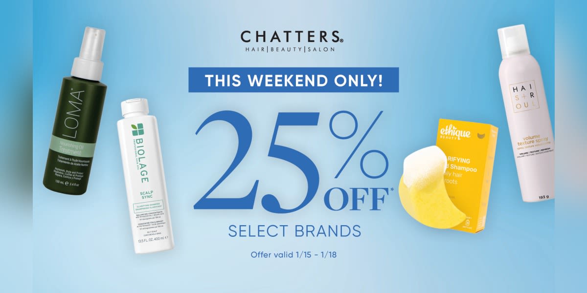 Enjoy some self-care this weekend at Chatters! 🩷
