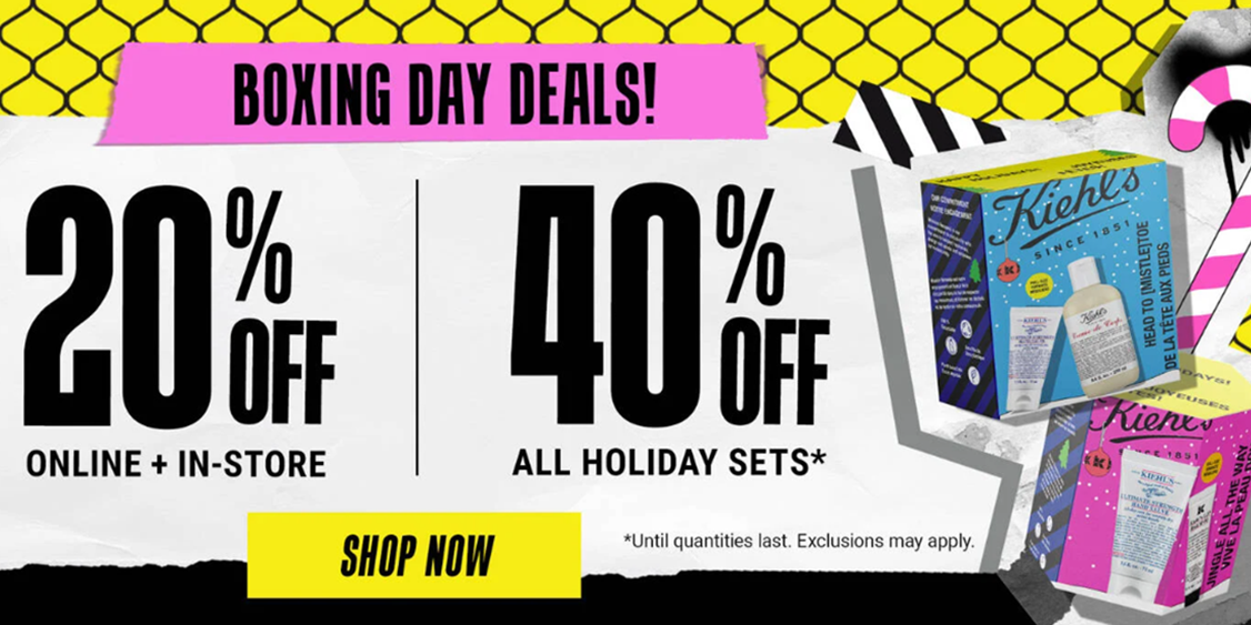 Kiehl's Boxing Day - Up to 40% off