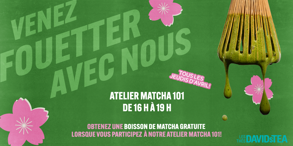 Boisson de matcha gratuite