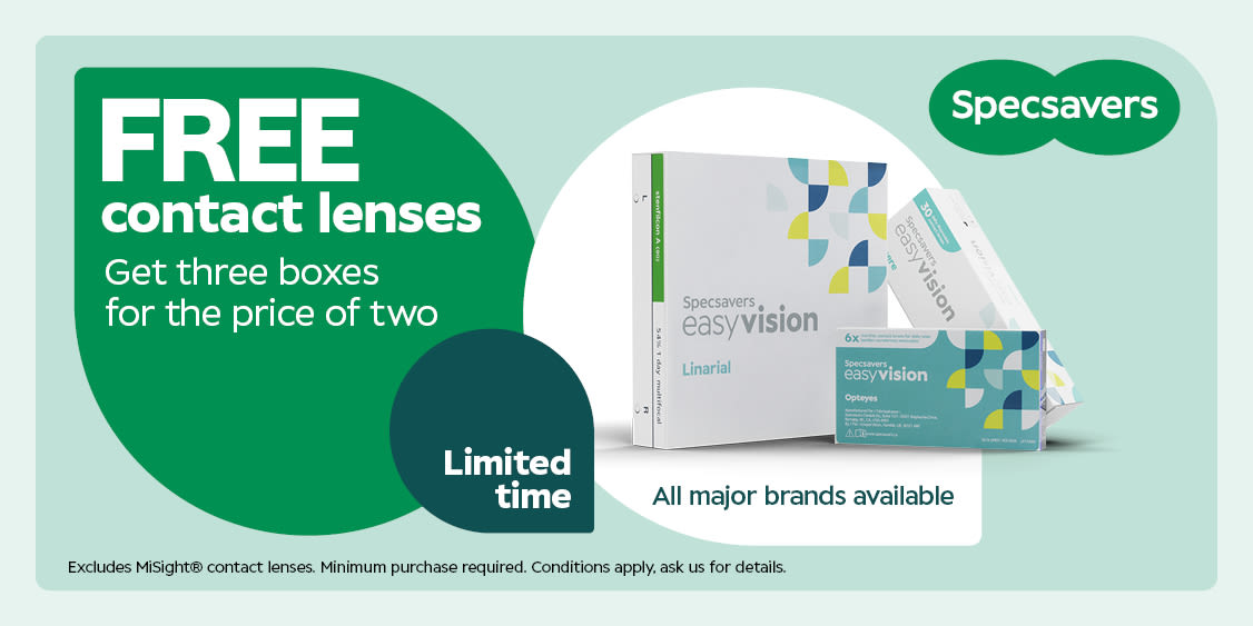 Buy 2, Get 1 Free Contact Lenses