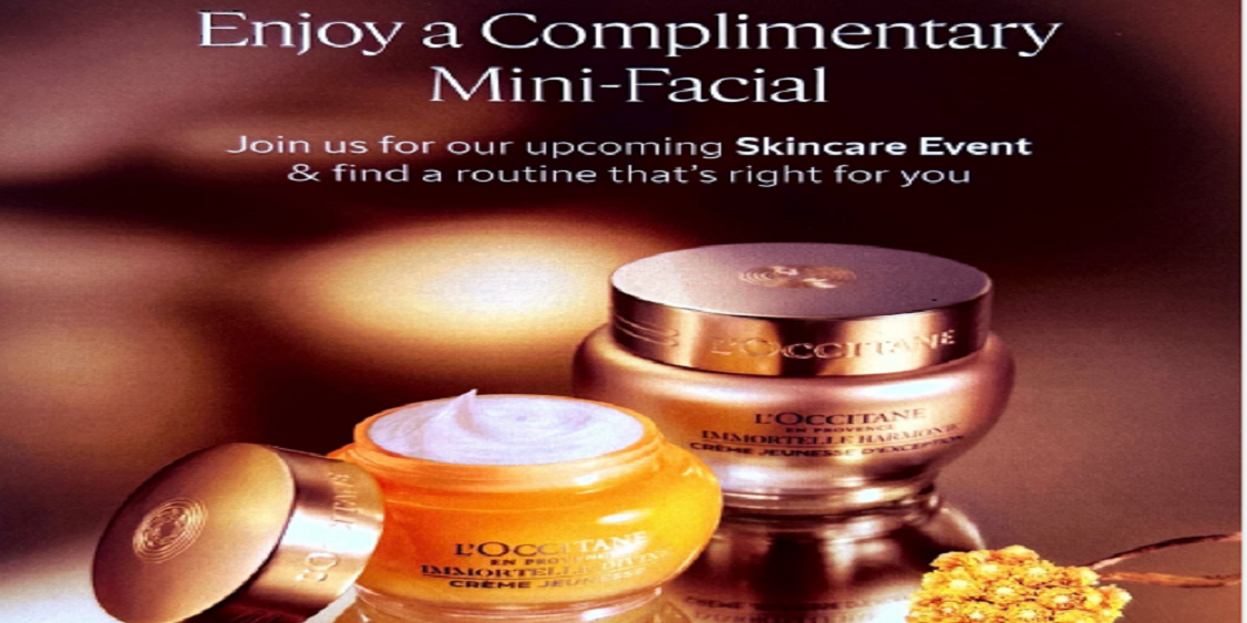 Limited time mini facial complimentary 