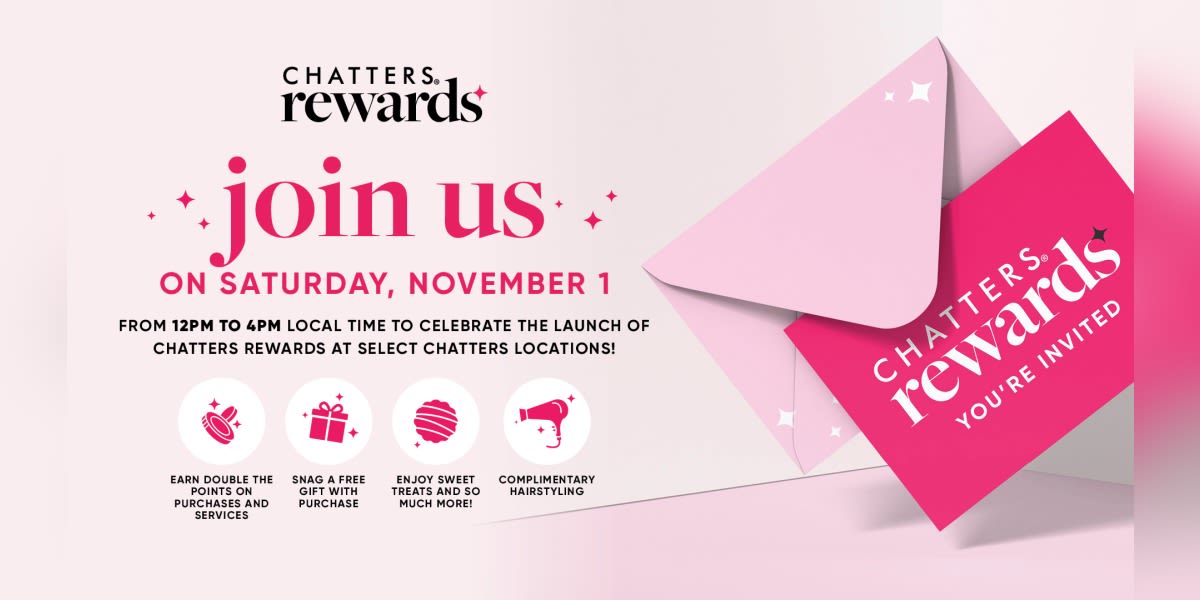 Join Us On November 1st to Celebrate Chatters Rewards 🩷✨